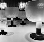 Popglas och ljuskrona NK-inredning, 1966, foto: John Selbing