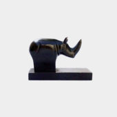 Noshörning i Svartpatinerad brons, 90-tal