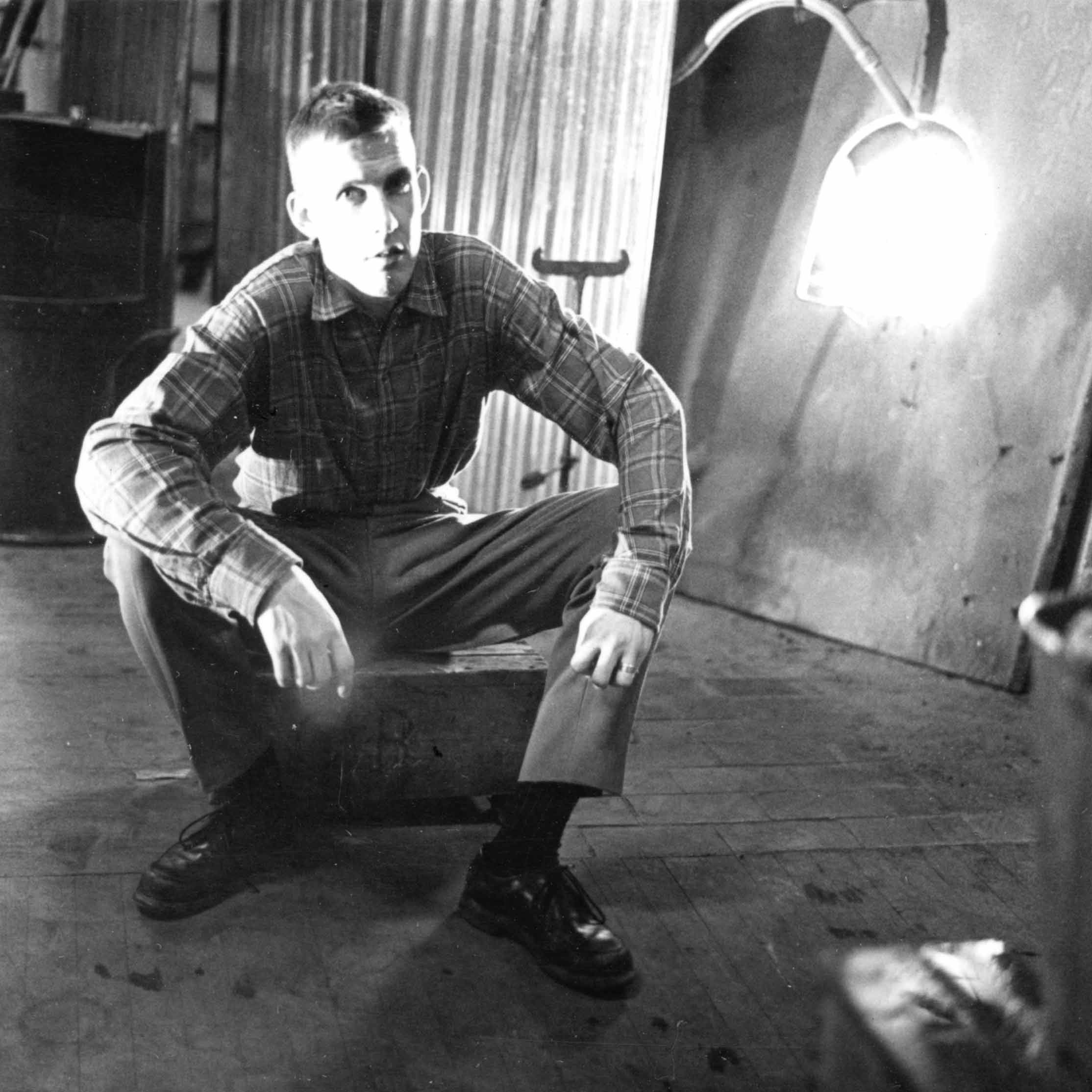 Gunnar Cyrén, porträtt i hyttan,1959. Foto: John Selbing
