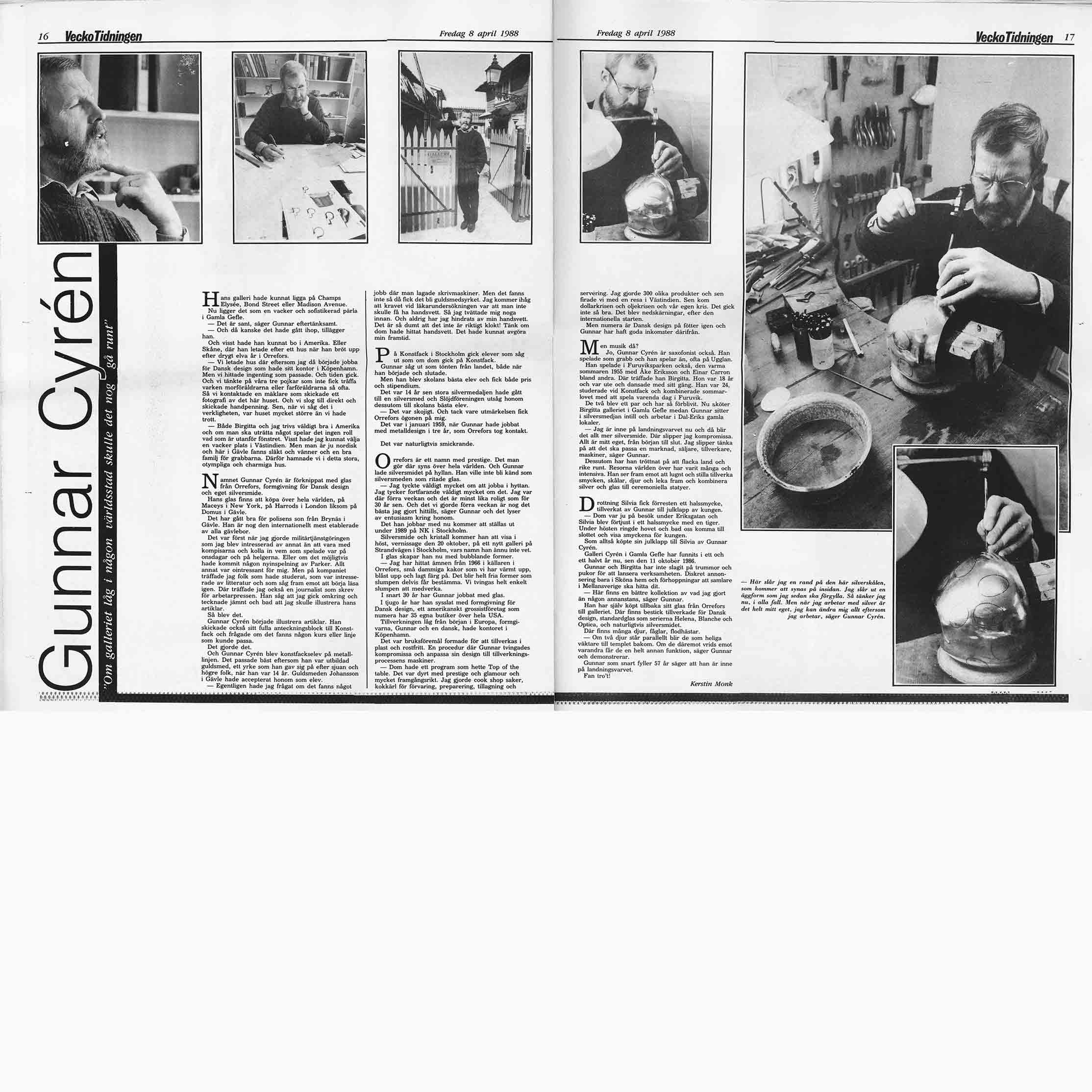 1988-04-08, Gefle Dagblad, själva artikeln, fredag