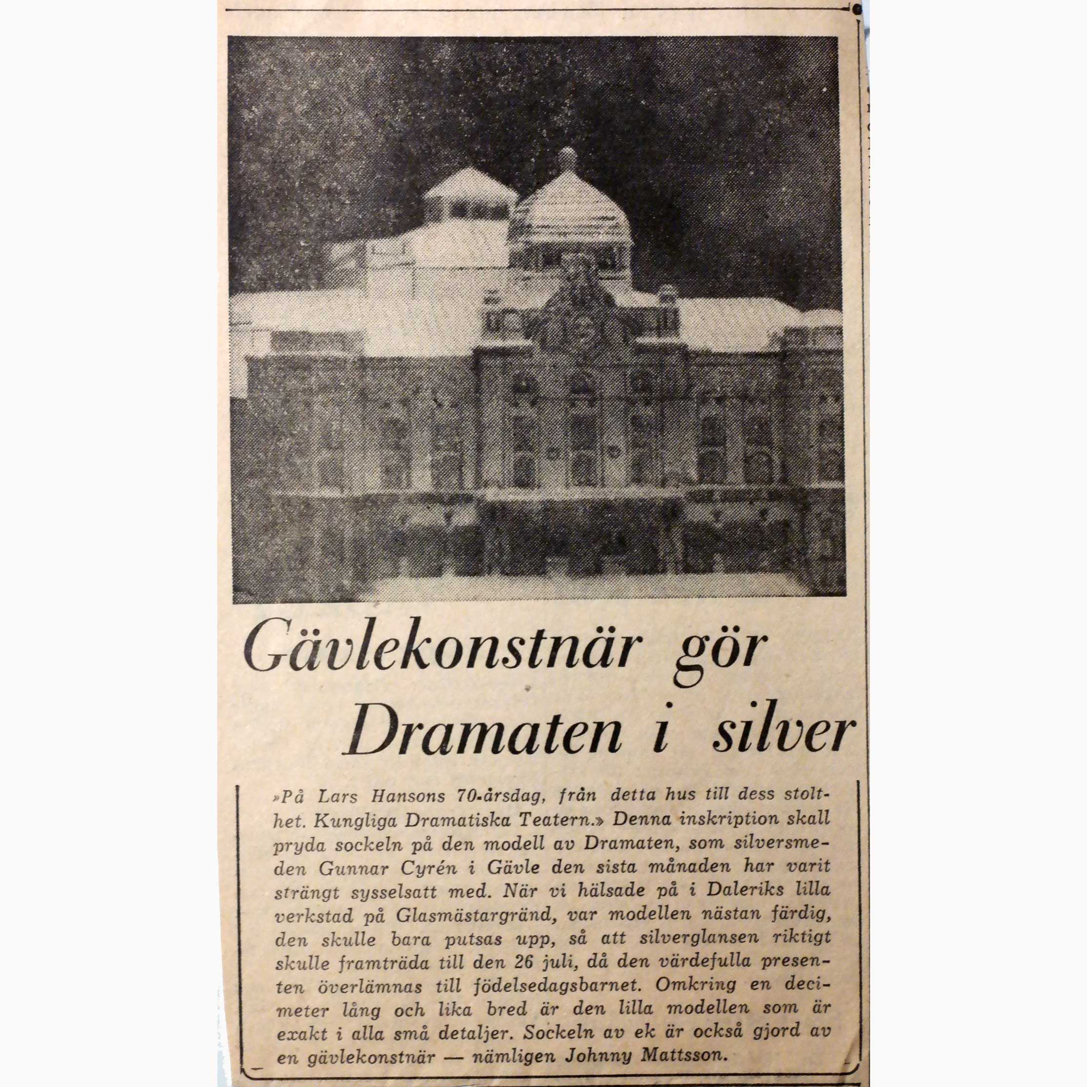 1956, Gefle Dagblad