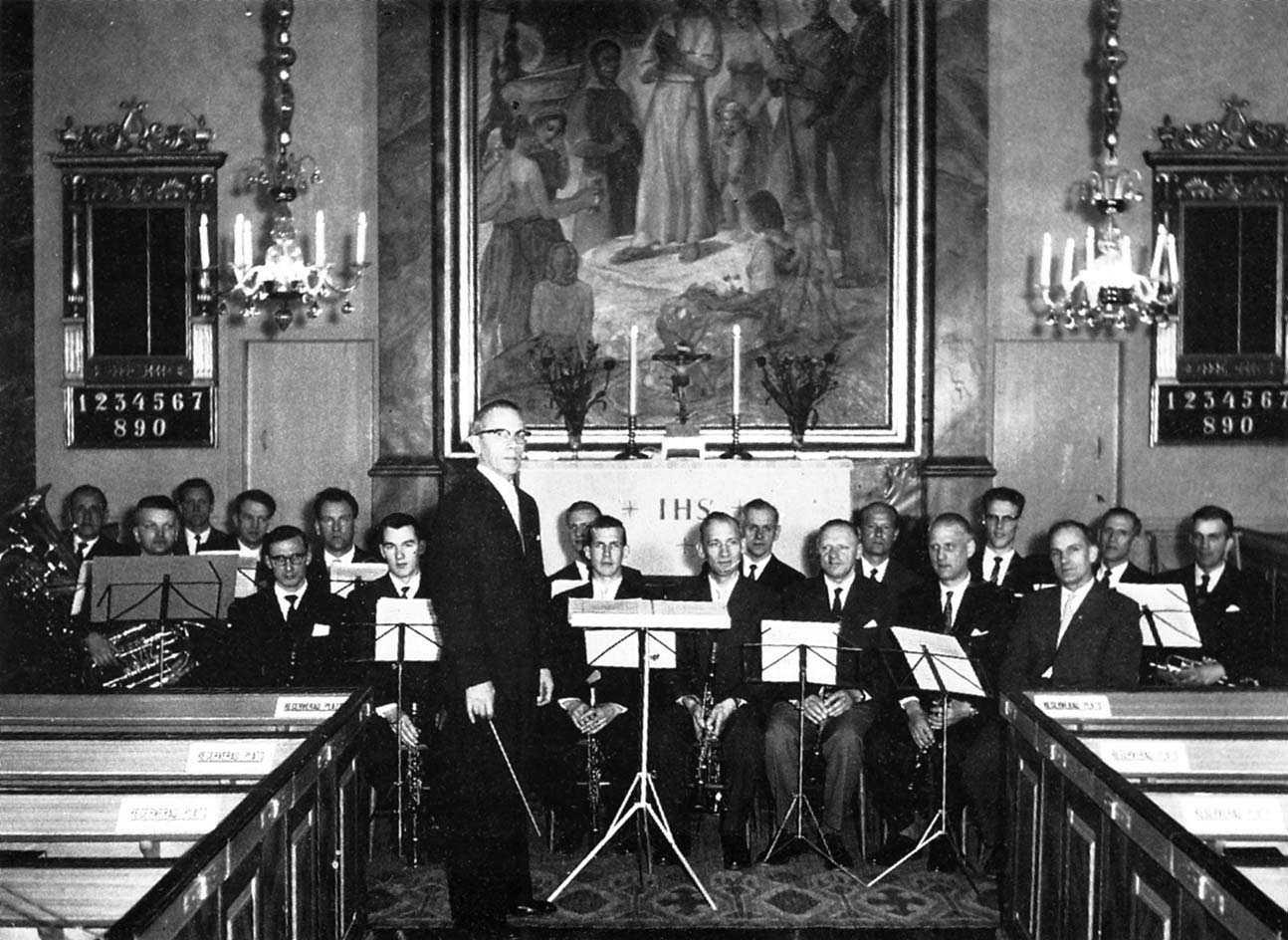 Orrefors musikkårs första kyrkokonsert, början av 1960, Hälleberga Kyrka