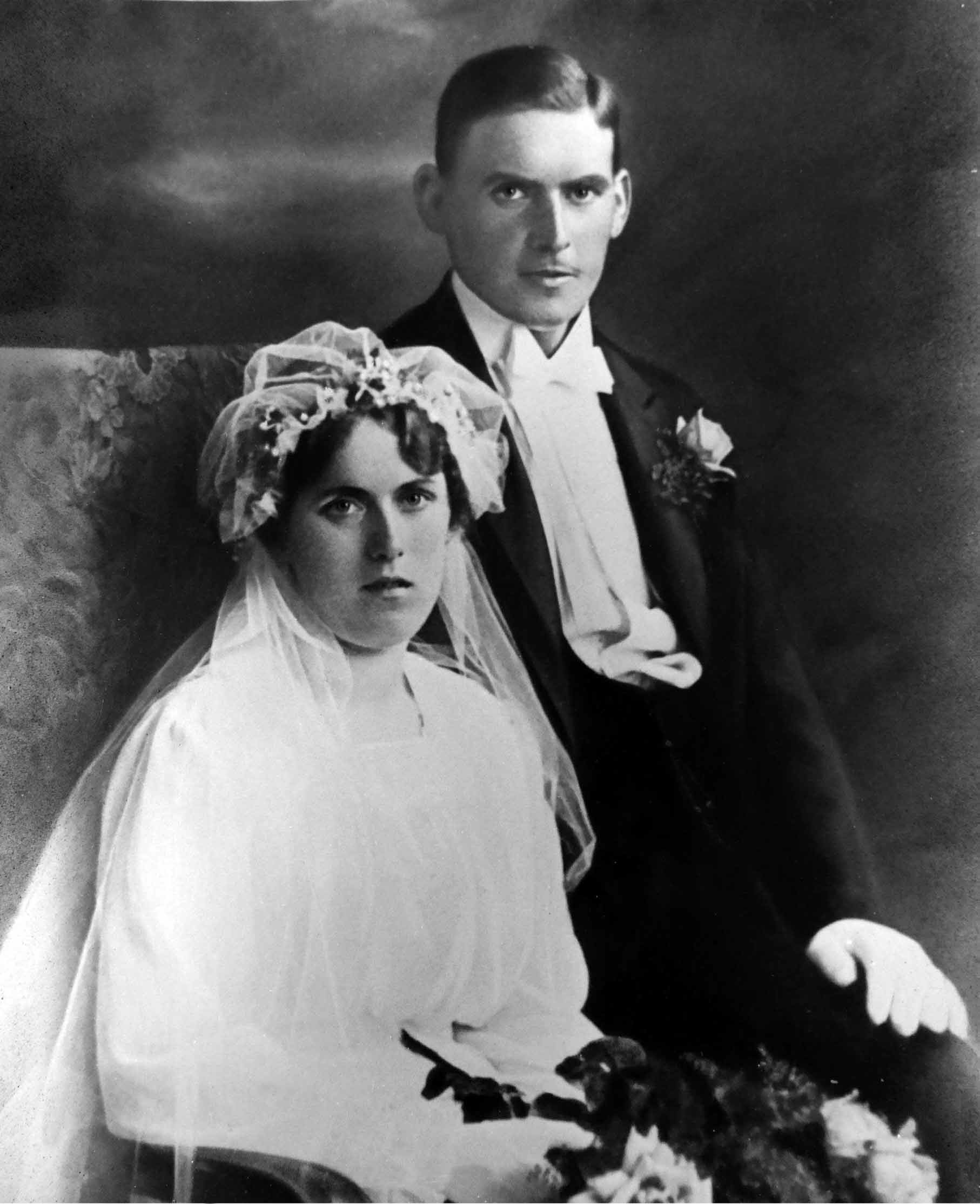 Maja och Carl Cyrén, bröllopsfoto