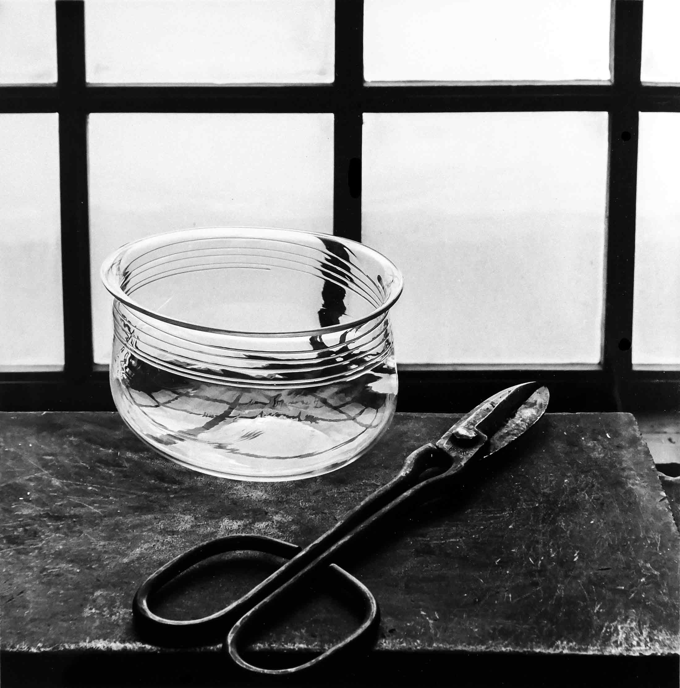 "Rampigt"glas, i samarbete med Evald Kraft bitr hyttmästare, foto: John Selbing