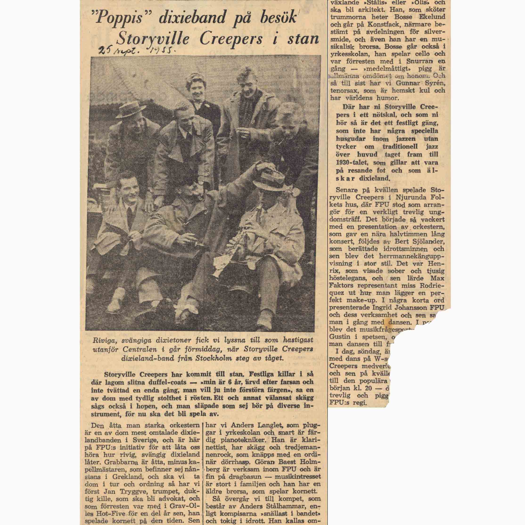 Storyville creepers, artikel, 1955