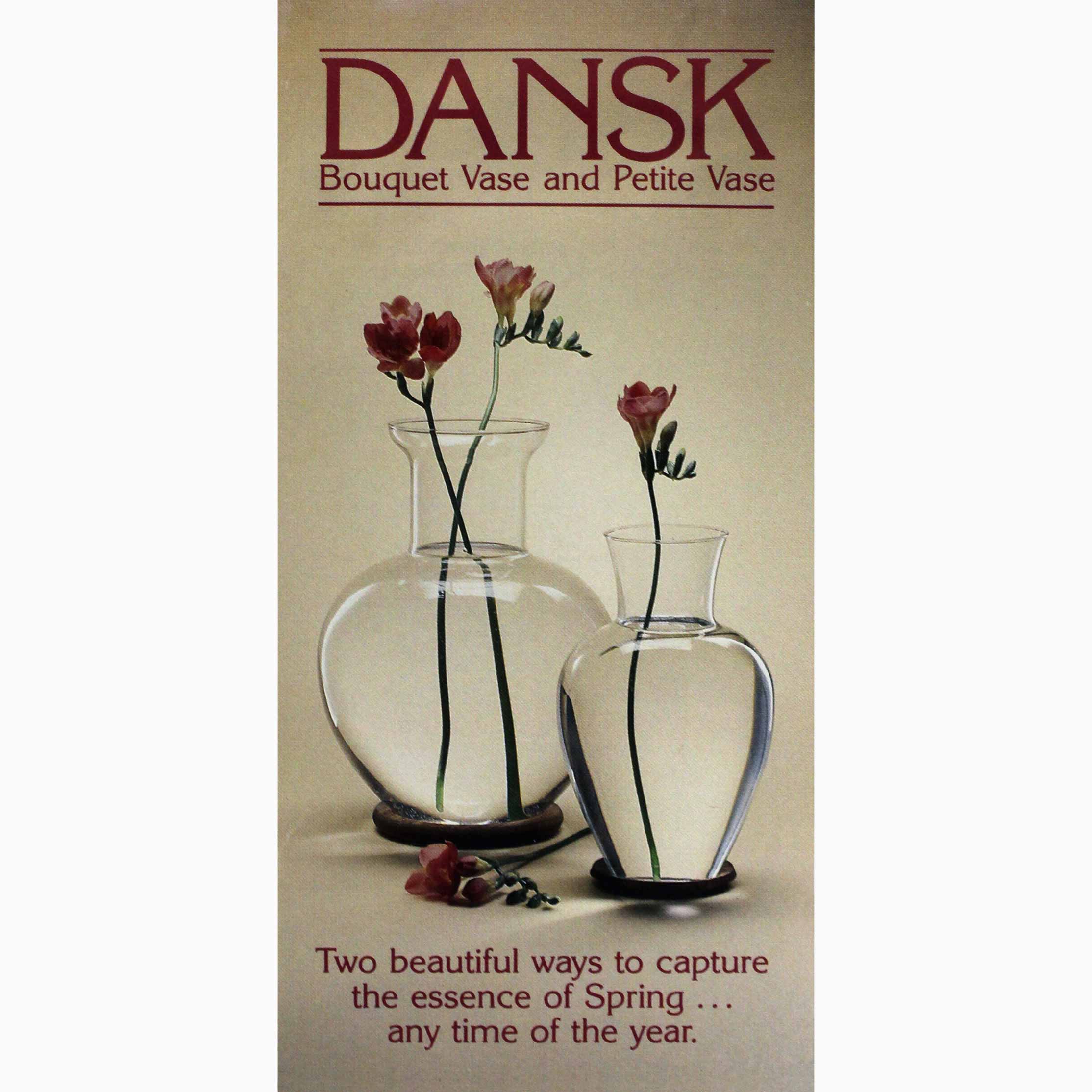 Dansk Design Ltd, annons, Bouqet vase, 1981