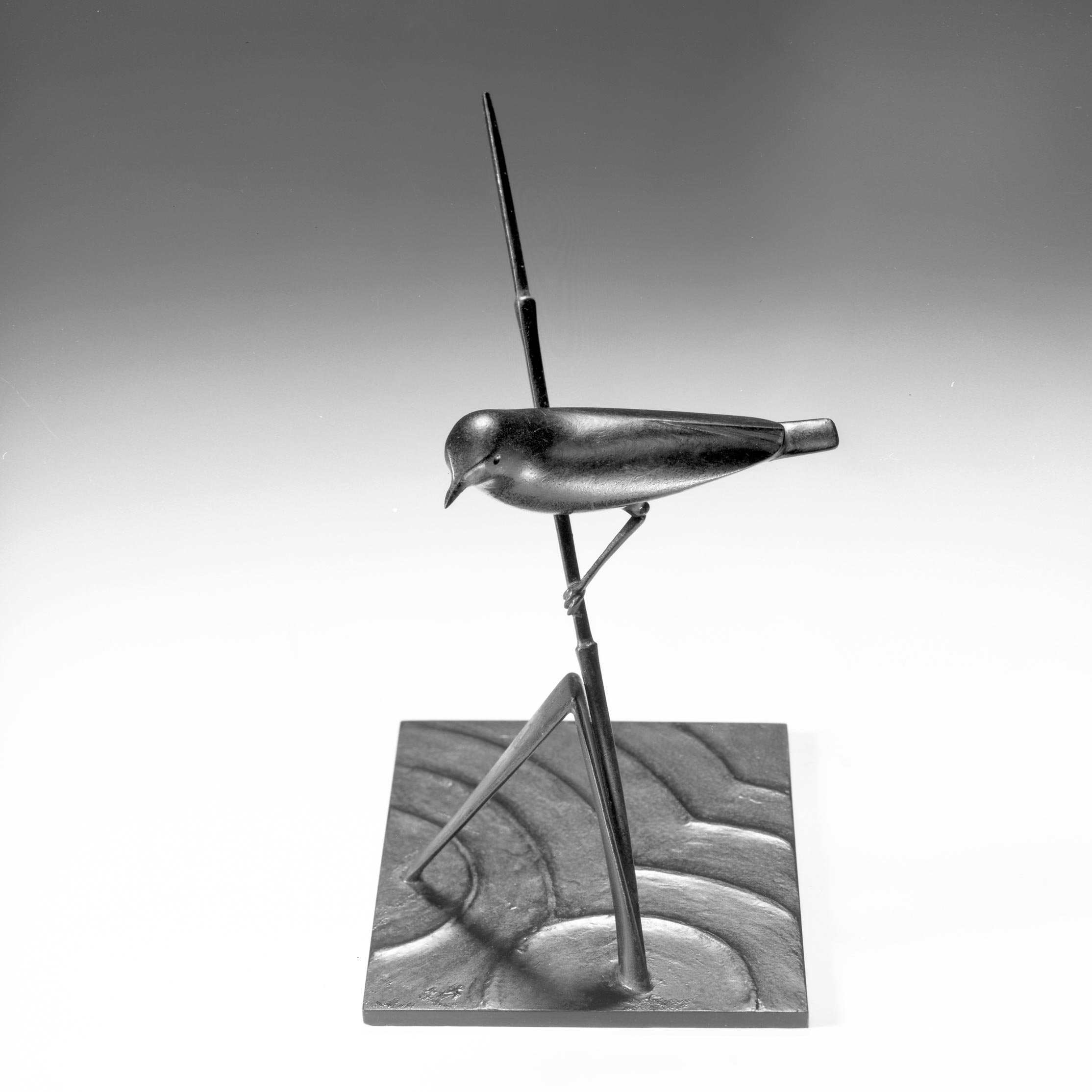 Fågel på strå, tenn, 1991