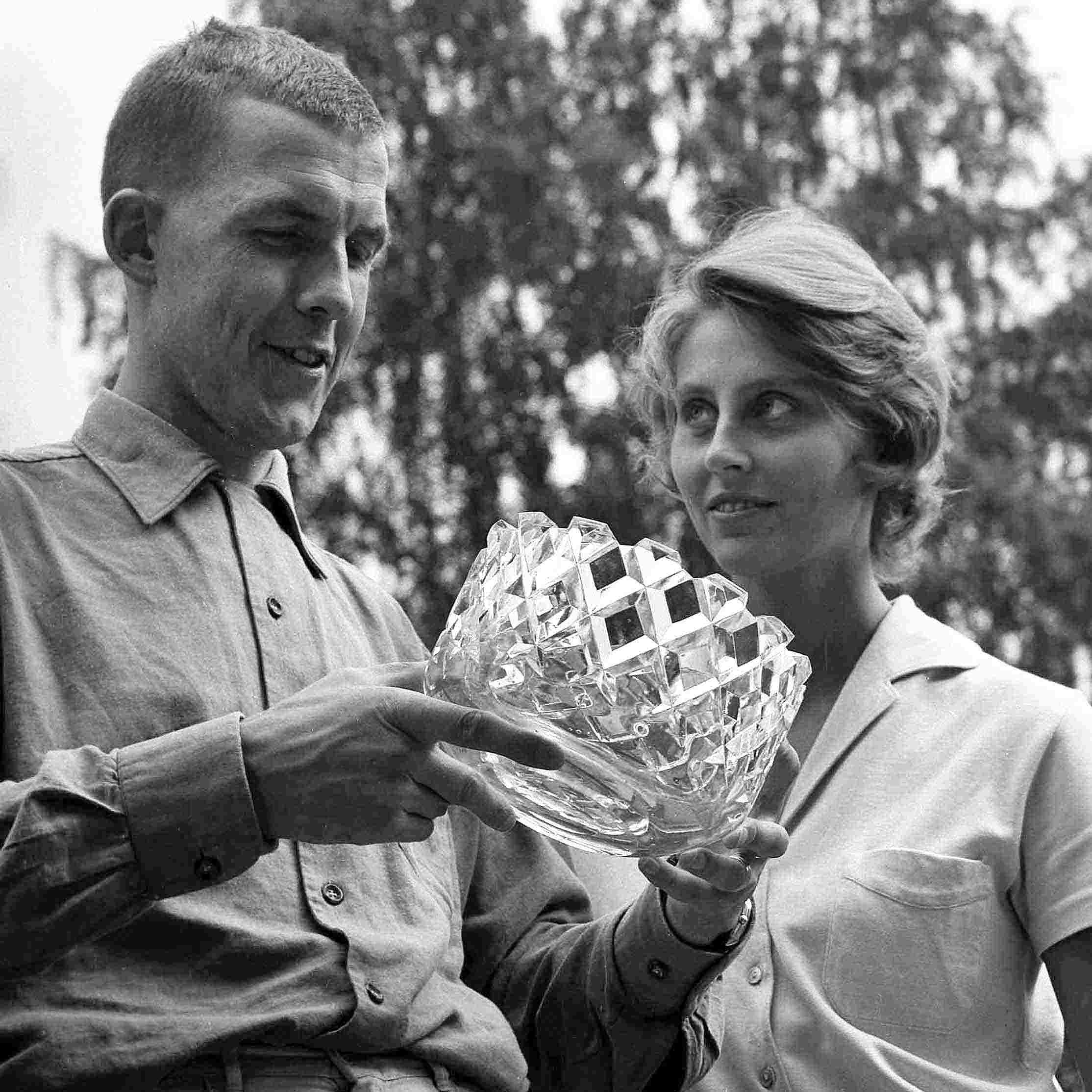 Birgitta och Gunnar Cyrén med Sofiero, 1961. Foto John Selbing