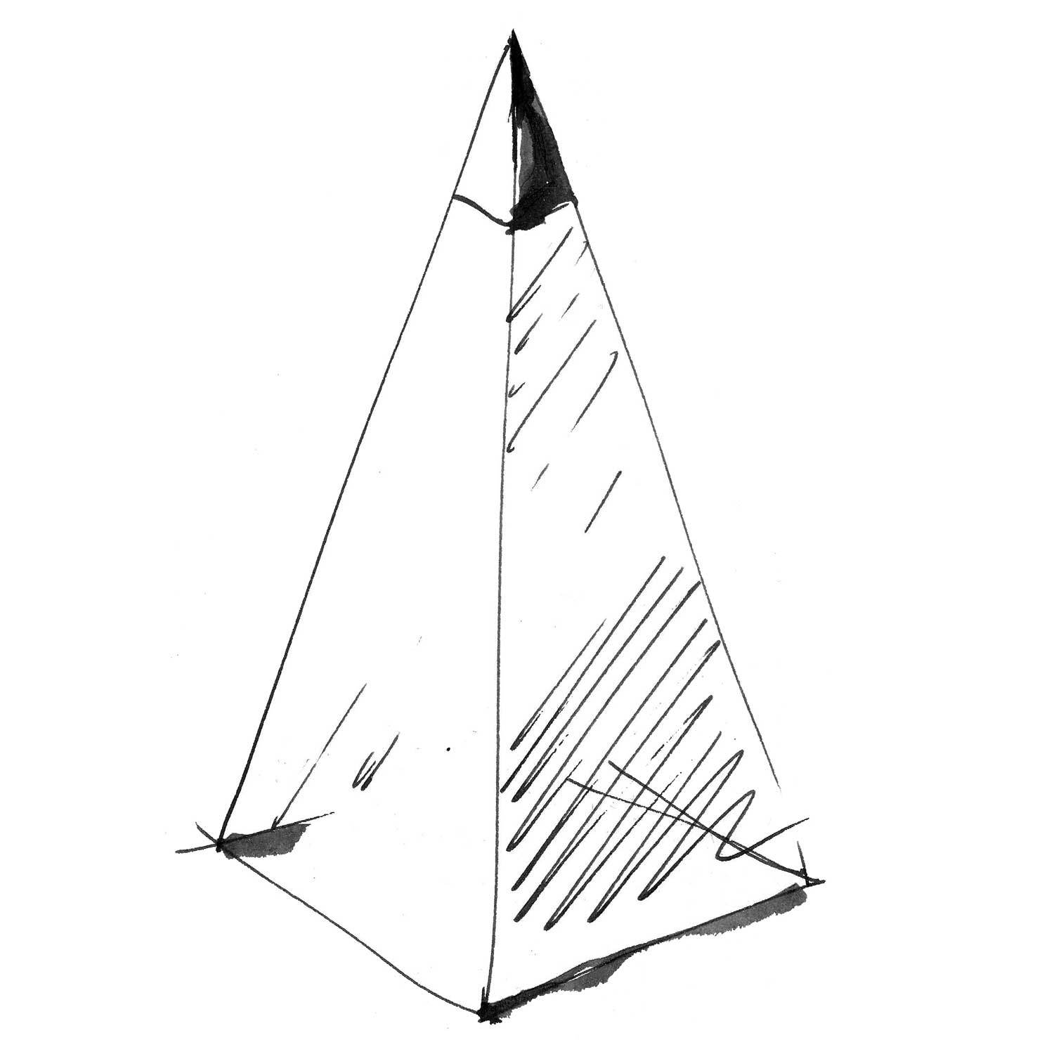 Annonsskiss, Galleri Gunnar Cyrén, (Pyramid) 90-tal